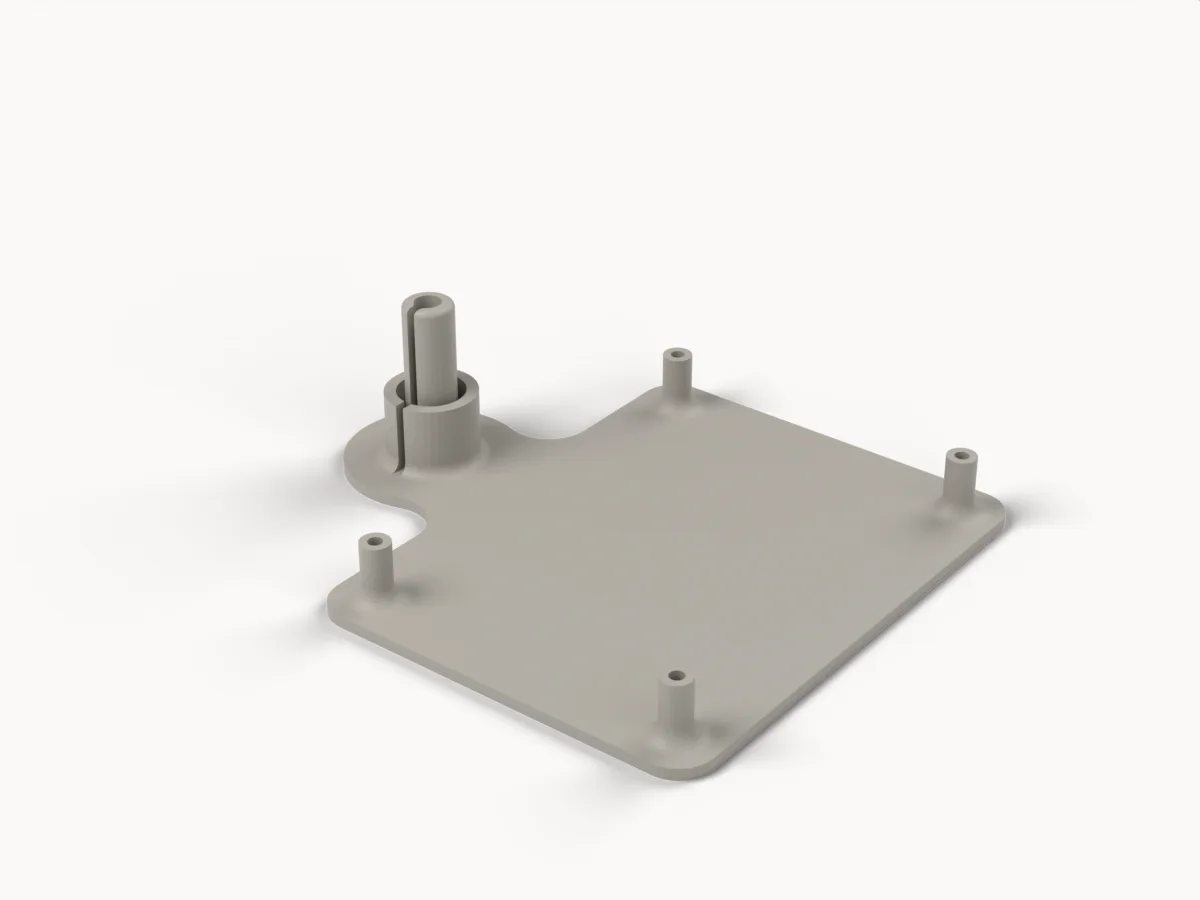 Render del modelo 3D: Bandeja para una placa electrónica