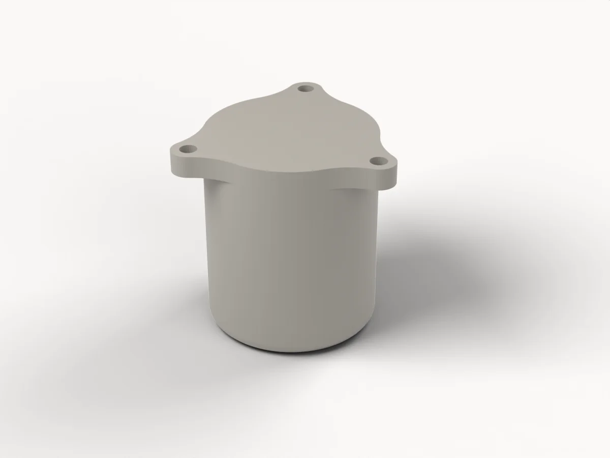 Render del modelo 3D: Soporte para la pata de una mesa