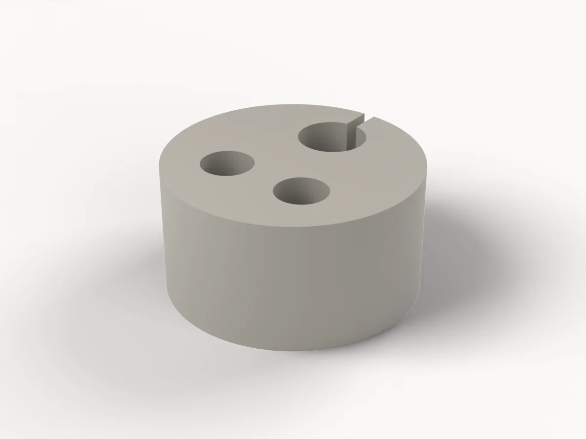 Render del modelo 3D: Taco para un prensaestopas