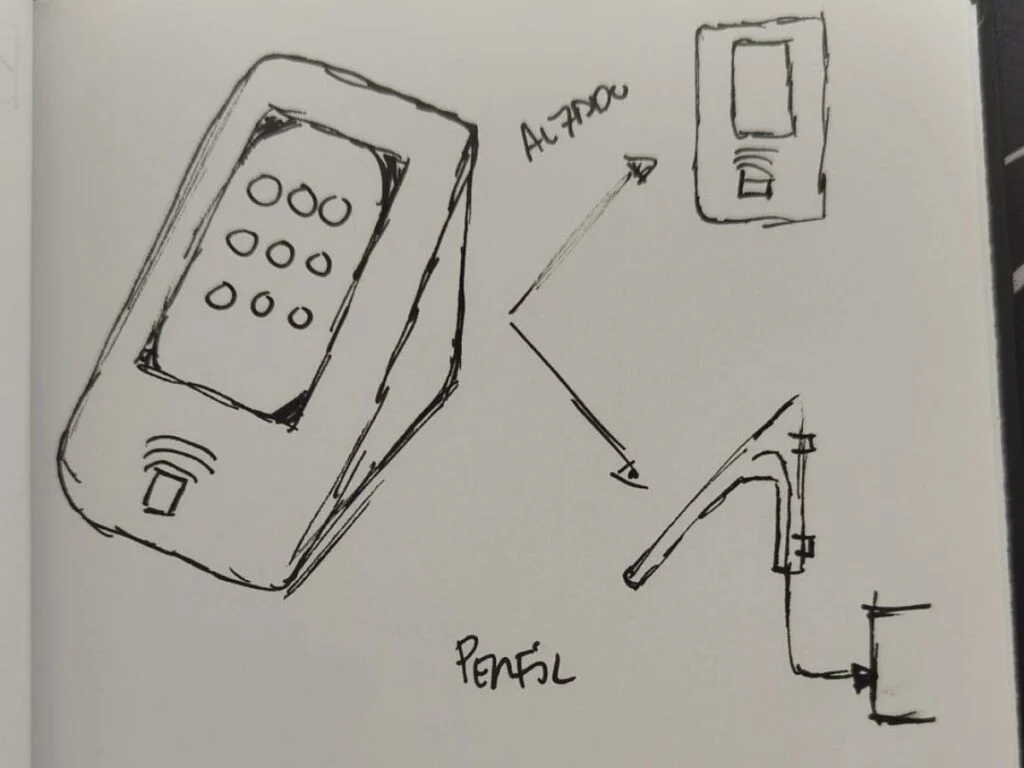 Boceto de un terminal de fichaje